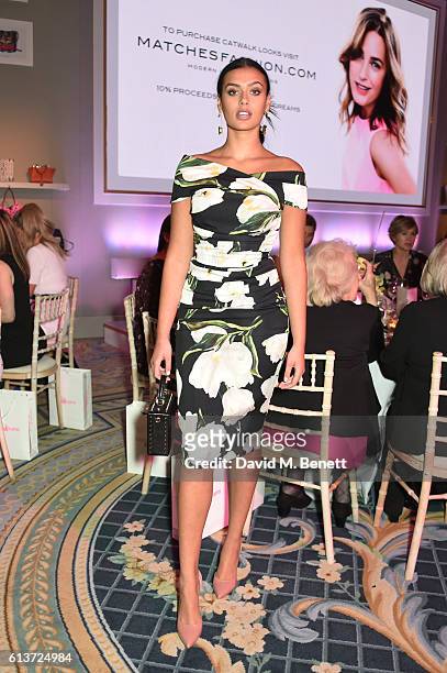 Model poses at the Future Dreams 'United For Her' Ladies Lunch 2016 at The Savoy Hotel on October 10, 2016 in London, England.