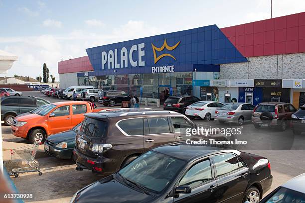 Accra, Ghana Exterior and parking lot of the Palace Supermarket in Accra on September 08, 2016 in Accra, Ghana.