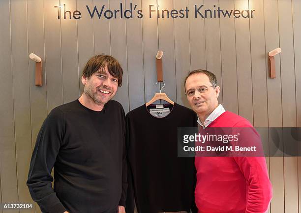 Alex James with Ian Maclean attend as Alex James & John Smedley announce the launch of Wool Week 2016 alongside The Campaign for Wool on October 10,...