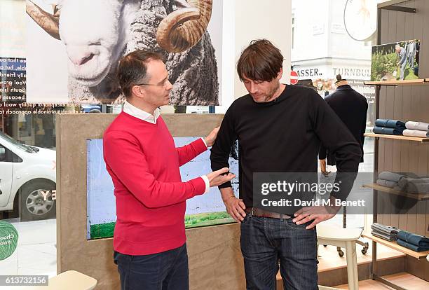 Ian Maclean & Alex James attend as Alex James & John Smedley announce the launch of Wool Week 2016 alongside The Campaign for Wool on October 10,...