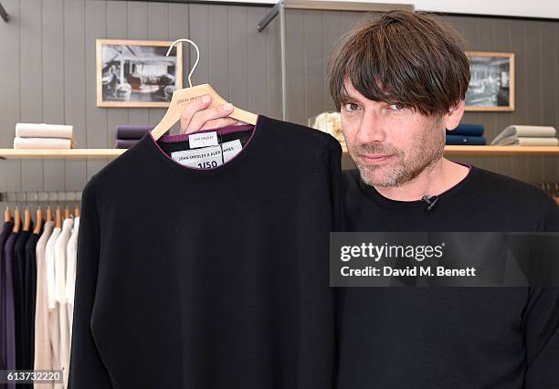 Alex James poses for a picture as Alex James & John Smedley announce the launch of Wool Week 2016 alongside The Campaign for Wool on October 10, 2016...