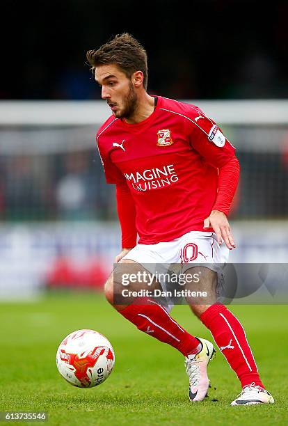 John Goddard of Swindon Town in action during the Sky Bet League One match between Swindon Town and Bolton Wanderers at County Ground on October 8,...