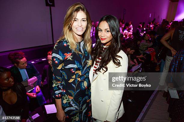 Guests attend the Leonard Paris show as part of the Paris Fashion Week Womenswear Spring/Summer 2017 on October 3, 2016 in Paris, France.