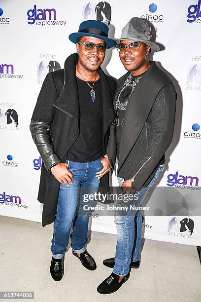 Von Boozier Twins attend 2 Girls Grow In Brooklyn "Sip & Shop" Launch Event at Baco Dumbo on October 9, 2016 in New York City.