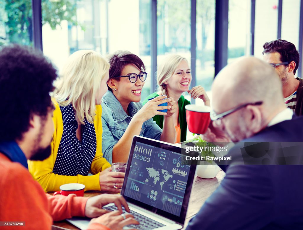Group of Diverse Cheerful Business People Concept