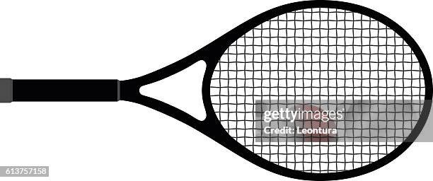 tennis tennisschläger  - tennisschläger stock-grafiken, -clipart, -cartoons und -symbole