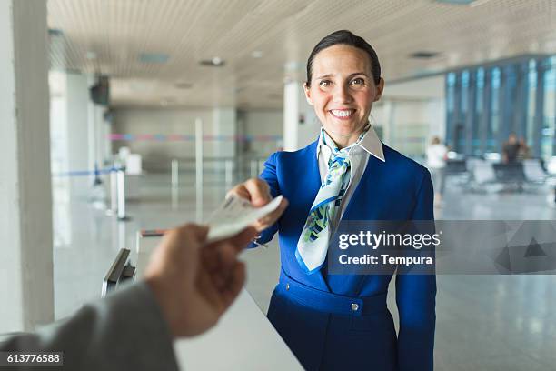 airport boarding, getting ready for a new travel. - airhostess stock pictures, royalty-free photos & images