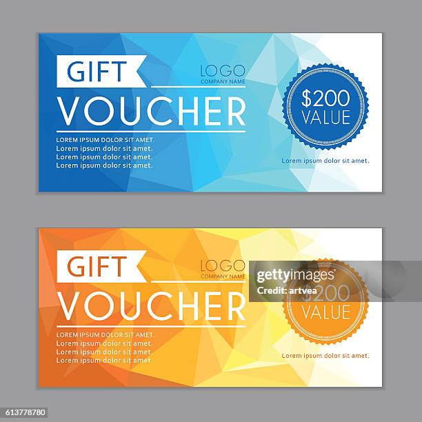 geschenk-gutscheine vorlage. entlüftungsgröße im verhältnis 214x99 mm. - gutschein stock-grafiken, -clipart, -cartoons und -symbole
