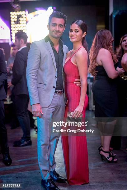 Adrian Nunez and Actress Danube Hermosillo attend the 2016 Latino's De Hoy Awards Reception at the OHM Nightclub on October 9, 2016 in Hollywood,...