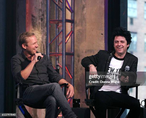 Lee Kirk and Billie Joe Armstrong appear to promote "Ordinary World " during the AOL BUILD Series at AOL HQ on October 10, 2016 in New York City.