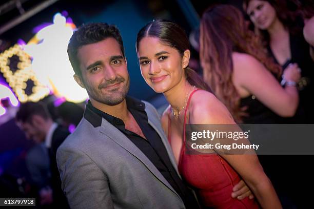 Adrian Nunez and Actress Danube Hermosillo attend the 2016 Latino's De Hoy Awards Reception at the OHM Nightclub on October 9, 2016 in Hollywood,...