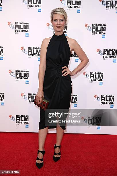 Cynthia Nixon attends 'A Quiet Passion' official competition screening during the 60th BFI London Film Festival at Embankment Garden Cinema...