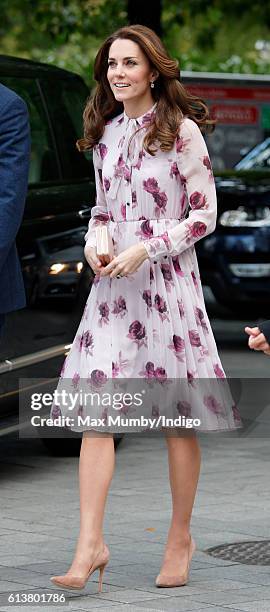 Catherine, Duchess of Cambridge attends the World Mental Health Day celebration with Heads Together at the London Eye on October 10, 2016 in London,...