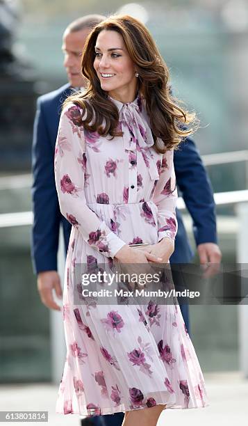 Catherine, Duchess of Cambridge attends the World Mental Health Day celebration with Heads Together at the London Eye on October 10, 2016 in London,...