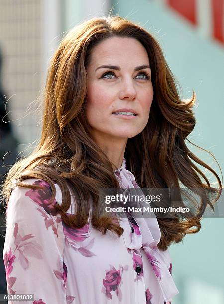 Catherine, Duchess of Cambridge attends the World Mental Health Day celebration with Heads Together at the London Eye on October 10, 2016 in London,...