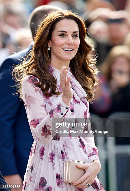 Catherine, Duchess of Cambridge attends the World Mental Health Day celebration with Heads Together at the London Eye on October 10, 2016 in London,...