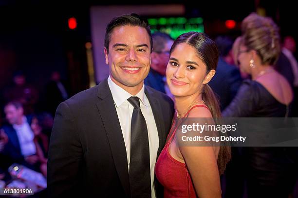 Comedian Otmara Marrero and Actress Danube Hermosillo attend the 2016 Latino's De Hoy Awards Reception at the OHM Nightclub on October 9, 2016 in...