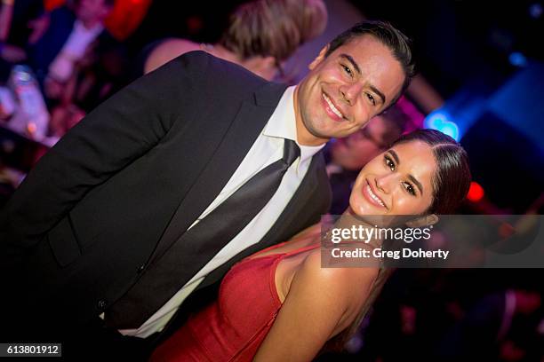 Comedian Otmara Marrero and Actress Danube Hermosillo attend the 2016 Latino's De Hoy Awards Reception at the OHM Nightclub on October 9, 2016 in...