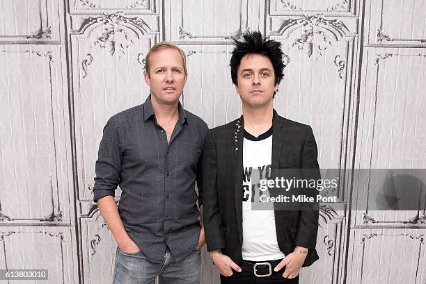 Director Lee Kirk and Billie Joe Armstrong of Green Day attend the Build Series to discuss the film "Ordinary World" at AOL HQ on October 10, 2016 in...