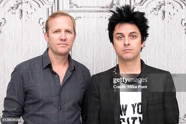 Director Lee Kirk and Billie Joe Armstrong of Green Day attend the Build Series to discuss the film "Ordinary World" at AOL HQ on October 10, 2016 in...