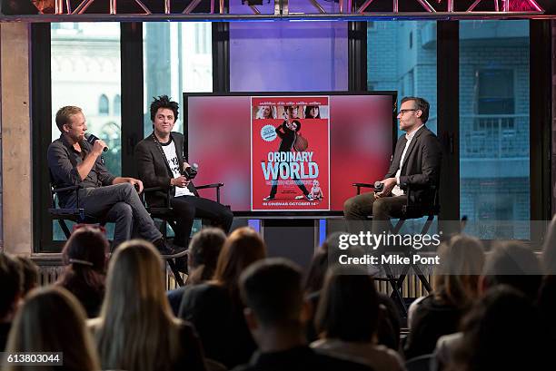 Director Lee Kirk and Billie Joe Armstrong of Green Day attend the Build Series to discuss the film "Ordinary World" at AOL HQ on October 10, 2016 in...