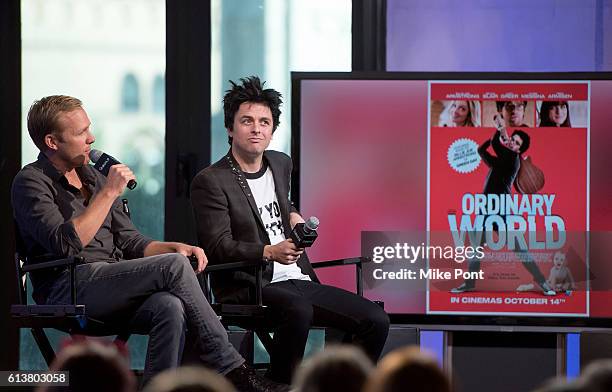 Director Lee Kirk and Billie Joe Armstrong of Green Day attend the Build Series to discuss the film "Ordinary World" at AOL HQ on October 10, 2016 in...