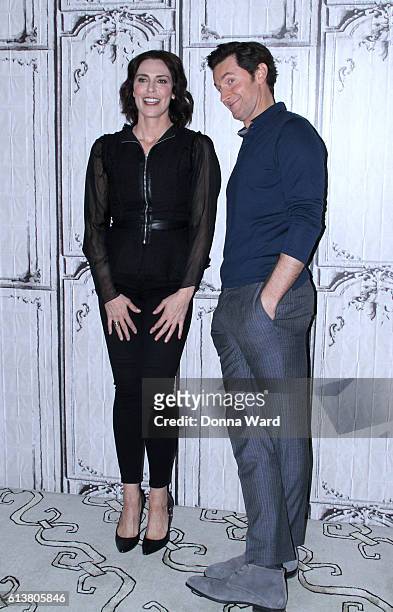 Michelle Forbes and Richard Armitage appear to promote "Berlin Station" during the BUILD Series at AOL HQ on October 10, 2016 in New York City.