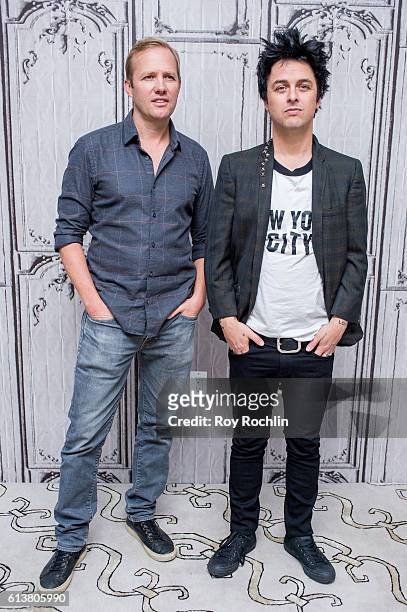 Green Day front man Billie Joe Armstrong and Director Lee Kirk discuss "Ordinary World" at AOL HQ on October 10, 2016 in New York City.