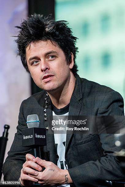 Green Day front man Billie Joe Armstrong discusses "Ordinary World" at AOL HQ on October 10, 2016 in New York City.