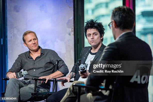 Green Day front man Billie Joe Armstrong and Director Lee Kirk discuss "Ordinary World" at AOL HQ on October 10, 2016 in New York City.