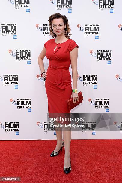 Actress Catherine Bailey attends 'A Quiet Passion' official competition screening during the 60th BFI London Film Festival at Embankment Garden...