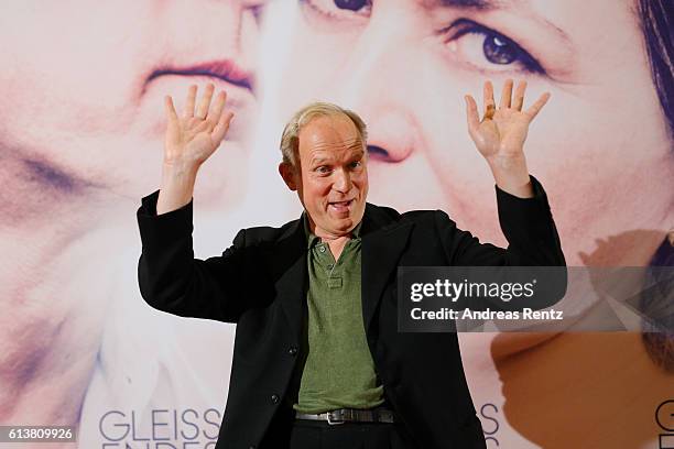 Ulrich Tukur attends the NRW premiere of the film 'Gleissendes Glueck' at Lichtburg on October 10, 2016 in Essen, Germany.