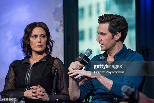 Actors Michelle Forbes and Richard Armitage "Berlin StationÓ at AOL HQ on October 10, 2016 in New York City.