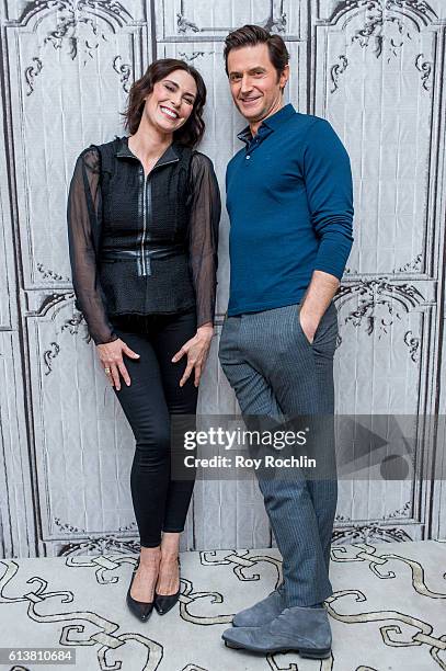 Actors Michelle Forbes and Richard Armitage "Berlin StationÓ at AOL HQ on October 10, 2016 in New York City.