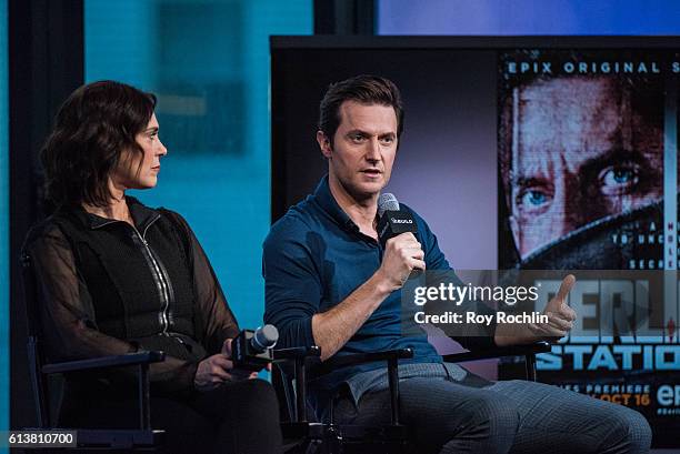 Actors Michelle Forbes and Richard Armitage "Berlin StationÓ at AOL HQ on October 10, 2016 in New York City.