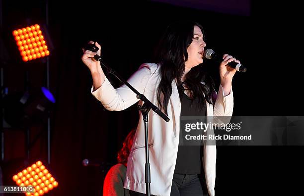 Kree Harrison performs at the Buddy Lee Attractions Showcase during day 2 of the IEBA 2016 Conference on October 10, 2016 in Nashville, Tennessee.