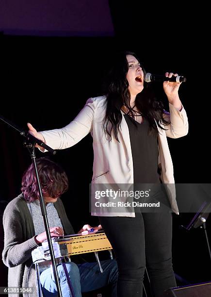 Kree Harrison performs at the Buddy Lee Attractions Showcase during day 2 of the IEBA 2016 Conference on October 10, 2016 in Nashville, Tennessee.