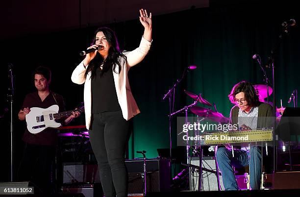 Kree Harrison performs at the Buddy Lee Attractions Showcase during day 2 of the IEBA 2016 Conference on October 10, 2016 in Nashville, Tennessee.