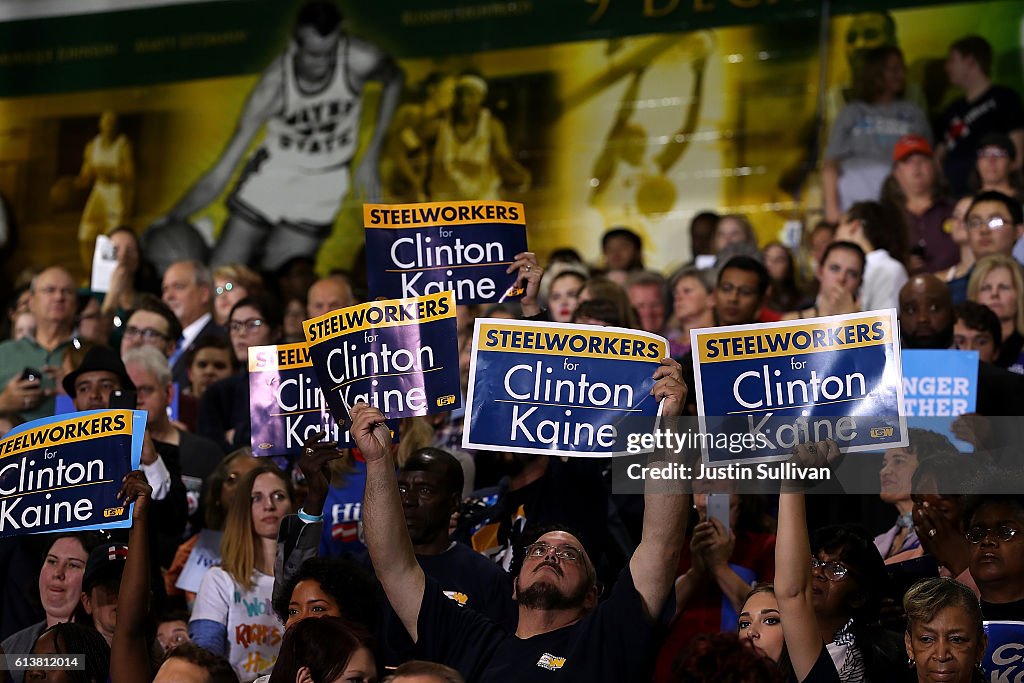 Hillary Clinton Campaigns At Voter Registration Event In Detroit