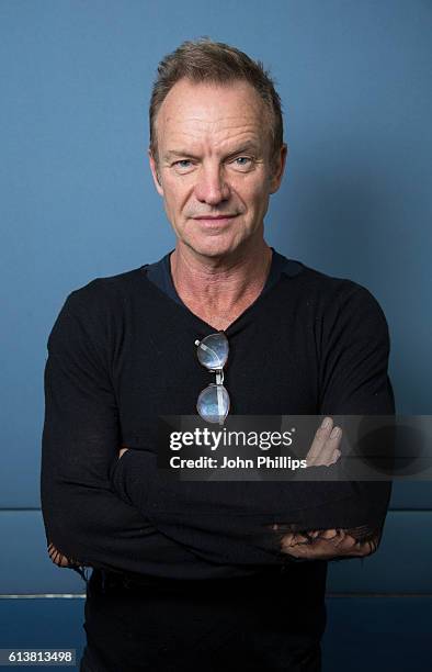 Sting during an Absolute Radio session at Absolute Radio on September 15, 2016 in London, England.