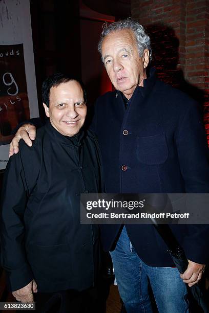 Azzedine Alaia and photographer Gilles Bensimon attend Azzedine Alaia presents his new Perfume "Alaia Eau de Parfum Blanche". Held at Azzedine Alaia...