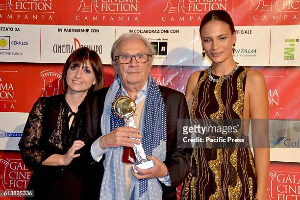 In the picture: Antonio Casagrande and Shalana Santana during the eighth edition of the Gala of Cinema and Fiction of Campania, an event created and...