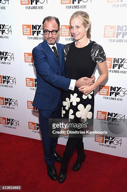 Fisher Stevens, and director Alexis Bloom attend the 54th New York Film Festival - "Bright Lights" Photo Cal on October 10, 2016 in New York City.