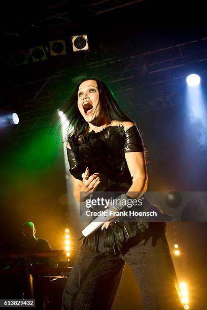 Finish singer Tarja Turunen performs live during a concert at the Huxleys on October 10, 2016 in Berlin, Germany.