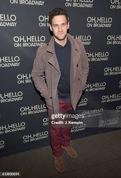 Actor Justin Bartha attends the opening night of "Oh, Hello On Broadway" at Lyceum Theatre on October 10, 2016 in New York City.