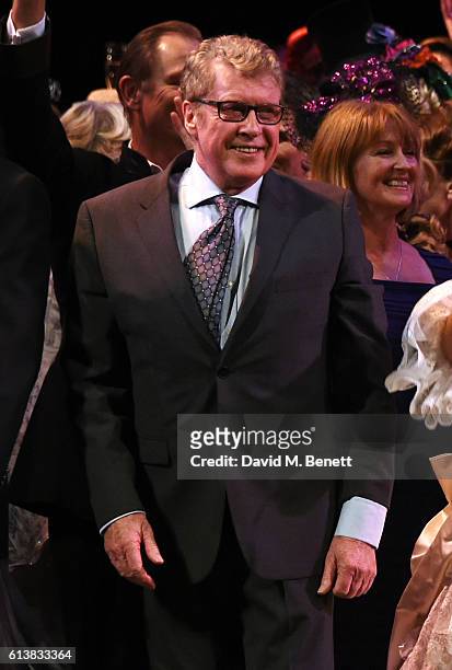 Original Phantom Michael Crawford poses onstage at "The Phantom Of The Opera" 30th anniversary charity gala performance in aid of The Music in...