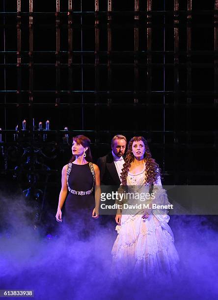 Sierra Boggess, John Owen Jones and Celinde Schoenmaker onstage at "The Phantom Of The Opera" 30th anniversary charity gala performance in aid of The...