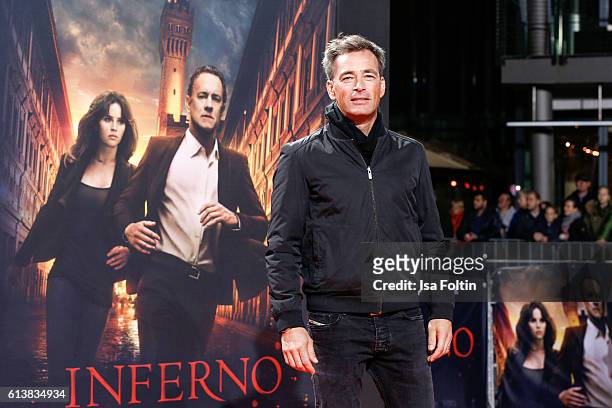 German actor Jan Sosniok attends the German premiere of the film 'INFERNO' at Sony Centre on October 10, 2016 in Berlin, Germany.