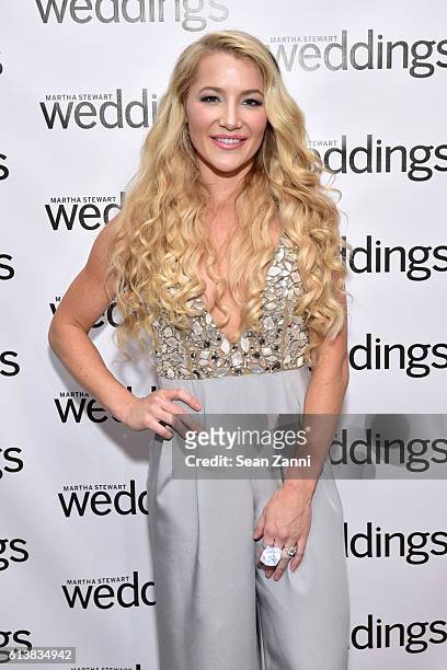 Hayley Paige attends Martha Stewart Weddings Bridal Fashion Week Party at Hudson Mercantile on October 10, 2016 in New York City.