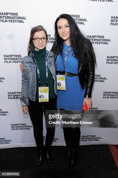 Ina Pira and Larisa Apan attend the HIFF Awards at the East Hampton Library during the Hampton's International Film Festival 2016 on October 10, 2016...
